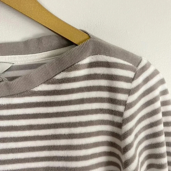 Joules Gray and White Striped Sweatshirt - Picture 5 of 9